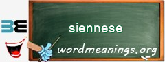 WordMeaning blackboard for siennese